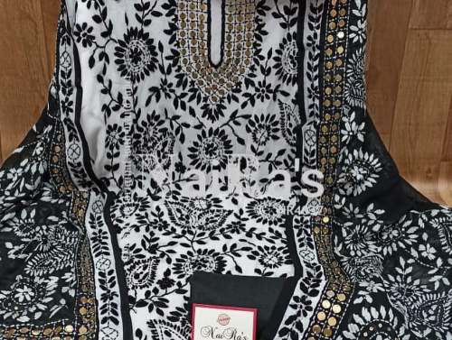 Pretty Black and White Unstitched Suit 