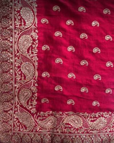 Buy Red Embroidery Saree For Women by Sheeshamwala Saari Showroom