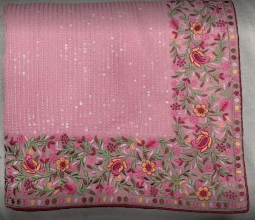 New Collection Pink Sequence Saree For Women