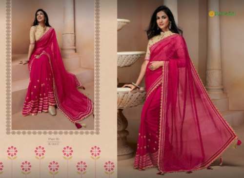 New Collection Plain Chiffon Saree For Women