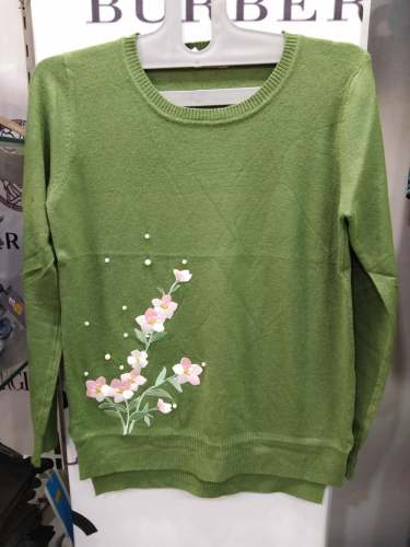 Regular Wear Mehendi Green Ladies T shirt 