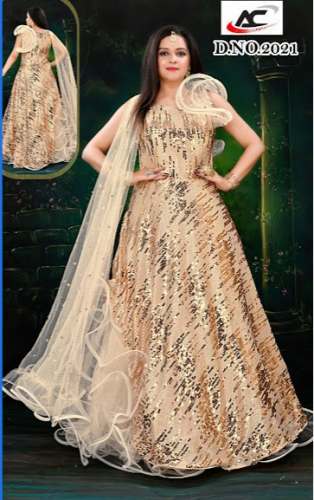Glitter Shining Designer Gown  by Pradhan Kids and Saree