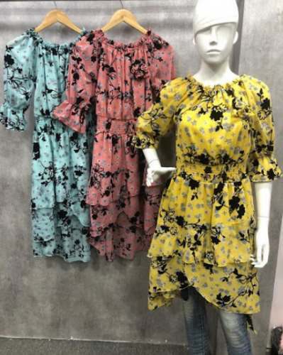 Rayon Printed One Piece Western DRess