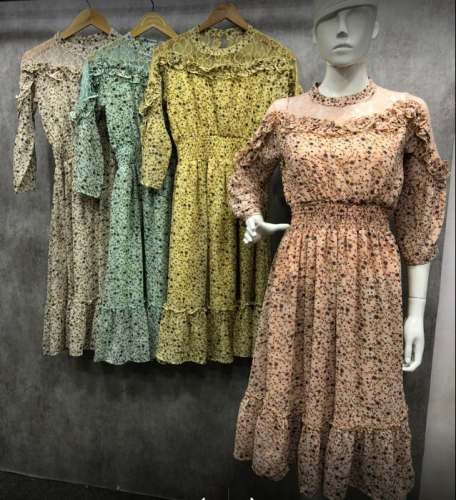 Regular Wear Printed Western Tunic Dress
