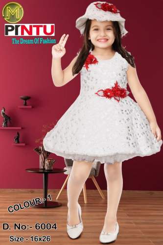 Baby Girl Silver Frock by Sanskriti Vastralay