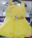 Regular Wear Yellow Kids Girls frock