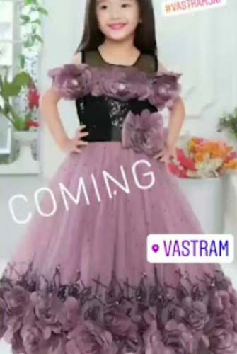 Flower Design Princess Gown Frock  by VASTRAM