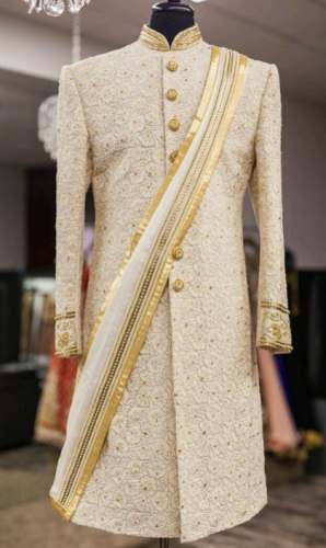 Off White Groom Sherwani Collection  by VASTRAM