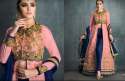 Wedding Wear Peach n Blue Embroidered Suit 