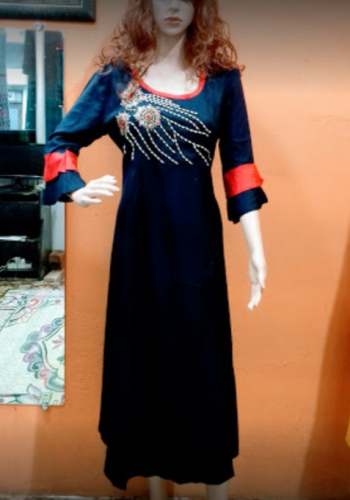 New Collection Black Embroidery Kurti For Ladies by D H Kurti Collection