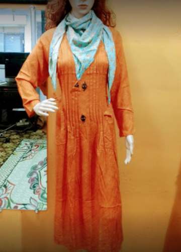 New Collection Orange Kurti For Women by D H Kurti Collection