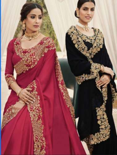 Party Wear Ladies Embroidered Saree