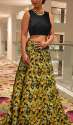 Designer Crop Top with Floral Printed Lehenga