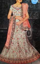 Functional Wear Cream Embroidered Lehenga 