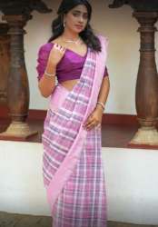 New Arrival Pink Handloom Saree For Ladies
