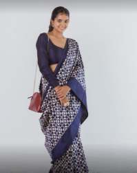New Collection Blue Saree For Ladies