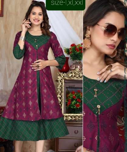 New Collection Multi Color Kurti For Women by Karpagam Silk House