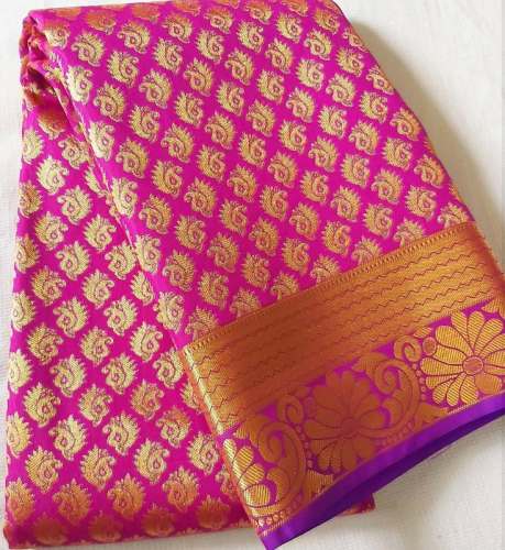 New Pink Banarasi Silk Saree For Women by Manya Boutique