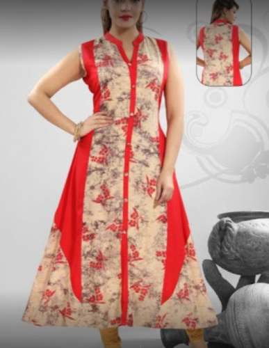 Buy Fancy Printed Sleeveless Kurti by City Collection