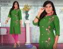 new-collection-green-casual-kurti-for-women