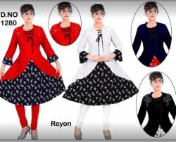 New Collection Rayon Regular Printed Kurti 