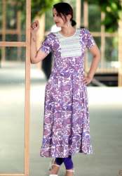 New Collection Printed Purple Kurti
