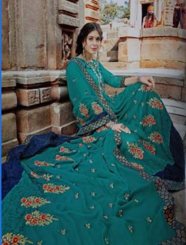Festive wear Green Saree Collection by Rajkamal Textiles