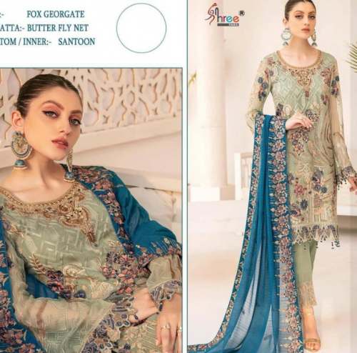 New Collection Green Pakistani Suit by Natasha Closet