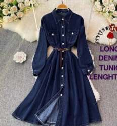 Designer Denim Tunic Western Dress