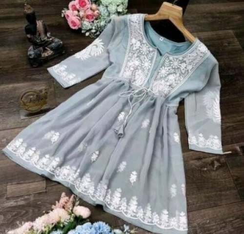 Georgette Embroidered Tunic Top