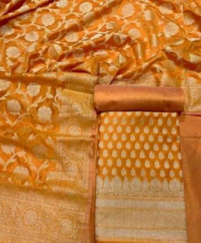Zari Woven Chanderi Cotton Dress Material  by Arshi Pitara