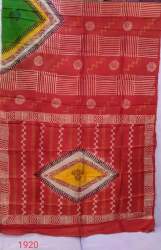 Elegant Red Bengali Print Saree