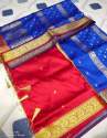 red-and-blue-banarasi-silk-saree