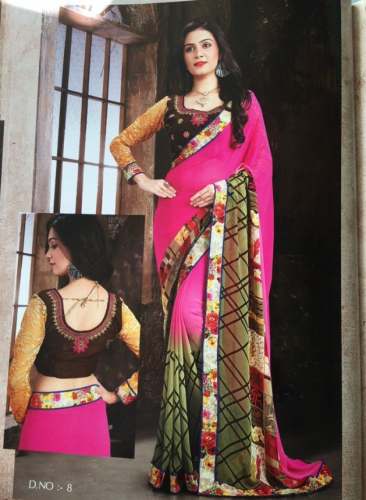 New Collection Chiffon Printed Saree For Women by Aradhana Handlooms