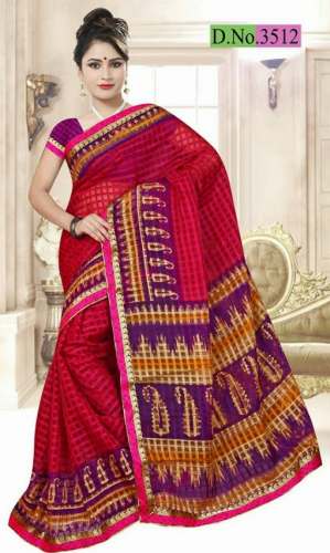 New Red Printed Saree For Women by Aradhana Handlooms