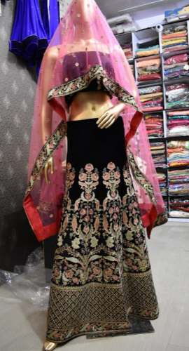 Wedding Wear Blue and Pink Lehenga Choli