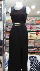 Plain Black One Piece Western Dress