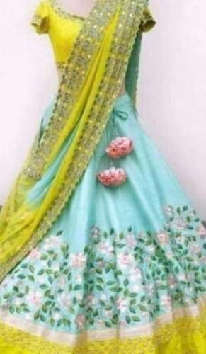 Buy BUNKAR Branded Jaipuri Art Silk Lehenga Choli