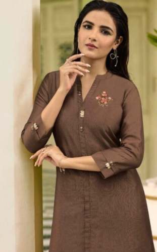 Tussar Silk Kurti Palazzo Set By Bunkar Brand by Bunkar