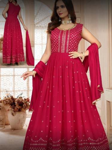 Buy Red Ready Made Suit Fot Women by Aradhana Collection