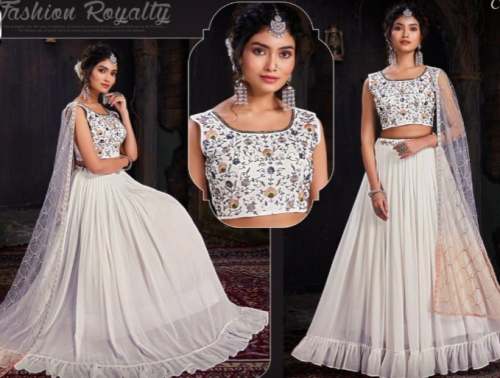 New Collection White Lehenga Choli For Women by Aradhana Collection