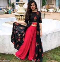 Party Wear Kurti With Palazzo Set
