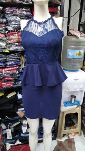 Designer Blue One Piece Dress by Trend Zone