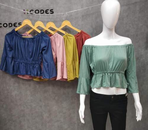 Off Shoulder Western Crop Top 