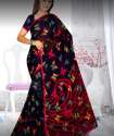 Buy Printed Black Saree For Women