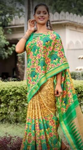 Fancy Kalamkari Saree For Women by SSV Sarees