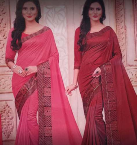 New Chiffon Plain Saree For Women