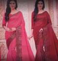 new-chiffon-plain-saree-for-women