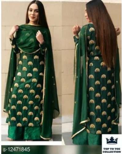 Premium Quality Green Kurti Palazzo Set  by Top To Toe Collection