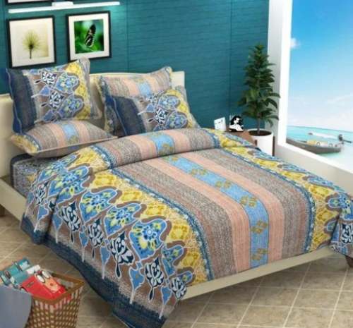 Fancy Printed Cotton Double Bed Sheet by Parkash Overseas